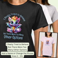 Add Name Text, Tried To Behave But, Baby Dragon