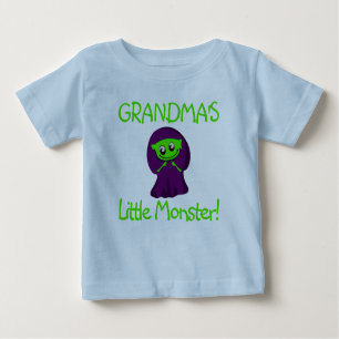 Add Name /Title, Grandpa, Grandma's Little Monster Baby T-Shirt