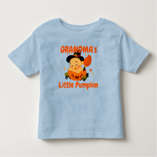Add Name /Title Grandpa's Grandma's Little Pumpkin Toddler T-Shirt