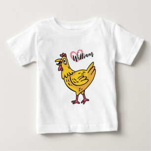 Add Name to chickens Birthday Gift, chikens Lovers Baby T-Shirt
