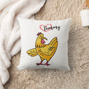 Add Name to chickens Birthday Gift, chikens Lovers Cushion