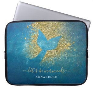 Add Name to Personalised Mermaid Tail Laptop Sleeve