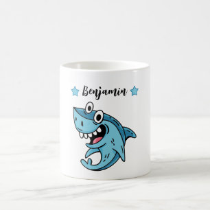 Add Name to Shark Birthday Gift, shark Lover Gift Coffee Mug