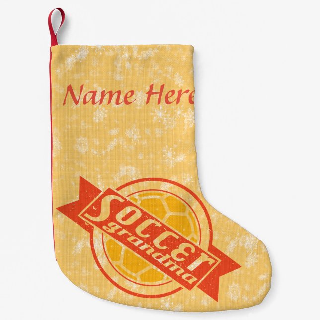 Add Name To Soccer Grandma Christmas Stocking (Front)