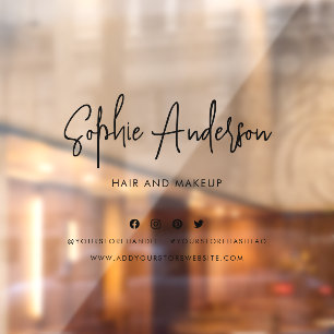 Add Name Trendy Modern Script Social Media