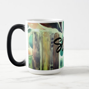 Add Name Tropical Botanical Foliage  Magic Mug