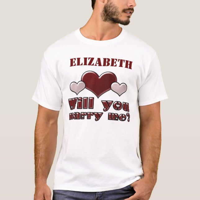 Add Name Will You Marry Me Shirt (Front)