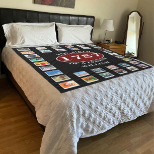 Add Name Year And Photos Birthday  Fleece Blanket