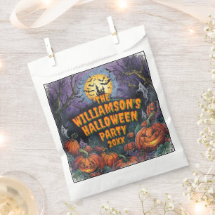 Add Name Year Halloween Party Favour Bag