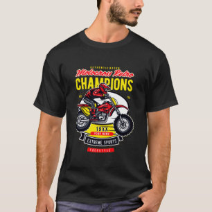 Add Name Year Motocross Retro Champions Rider T-Shirt