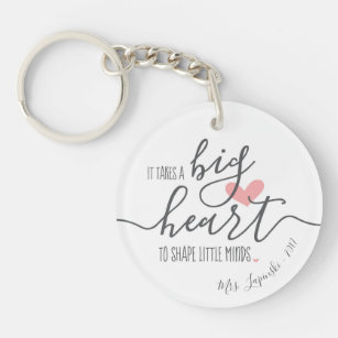 Add Name & Year, Personalised It Takes a Big Heart Key Ring