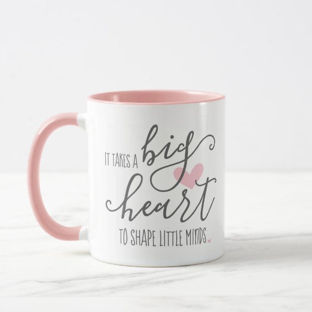 Add Name & Year, Personalised It Takes a Big Heart Mug (Left)