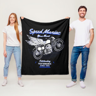 Add Name Year Speed Maniac Outstanding Performanc  Fleece Blanket