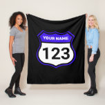 Add Name Your Number Racing Identification Blue    Fleece Blanket<br><div class="desc">Add your name or your team name - add your number - Also available in other colours (search  'Add Name Your Number Racing Identification' in my store) - See my store for more great bike gift ideas.</div>