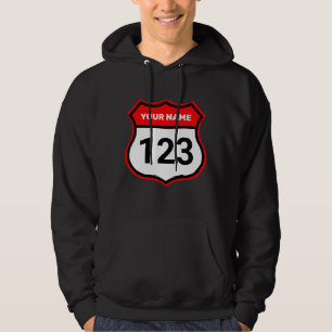 Add Name Your Number Racing Identification Red Hoodie