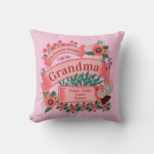 Add Names Change ALL Text Favourite People Call Me Cushion