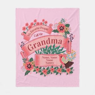 Add Names Change ALL Text Favourite People Call Me Fleece Blanket