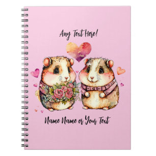 Add Names Change ALL Text Guinea Pigs Valentines + Notebook