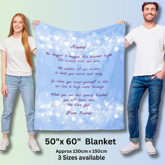 Add Names, Change ANY Text We Hugged This Blanket