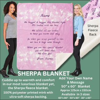 Add Names, Change ANY Text We Hugged This Sherpa Blanket