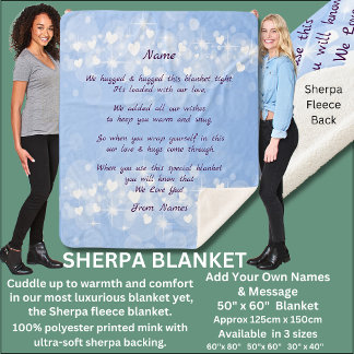 Add Names, Change ANY Text We Hugged This Sherpa Blanket