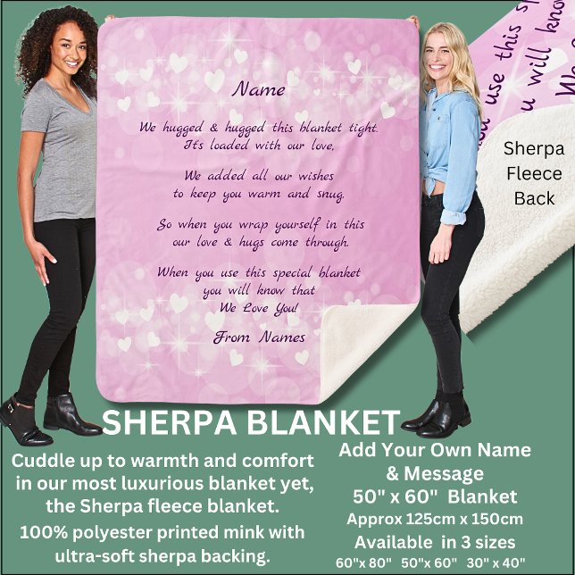 Add Names, Change ANY Text  We Hugged This Sherpa Blanket (Creator Uploaded)