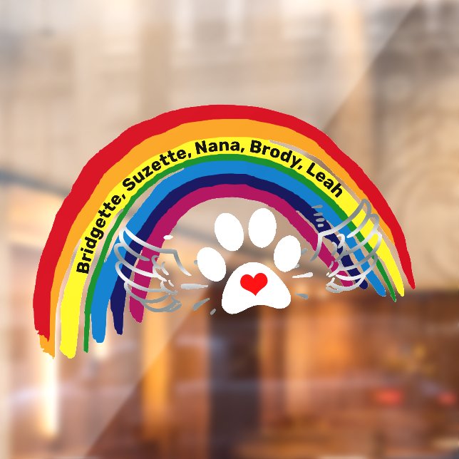 Add Names Custom Crossing Rainbow Bridge Dogs (Sheet 2)