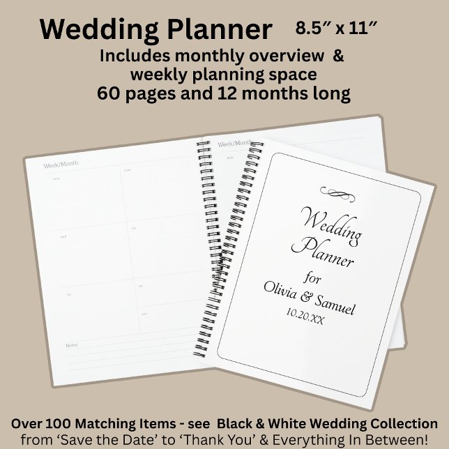 Add Names & Date Black & White with Infinity  Planner (Creator Uploaded)
