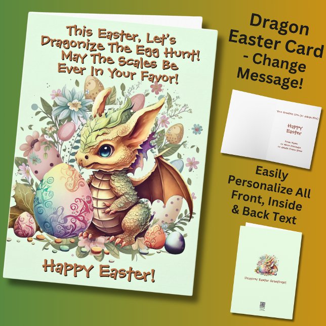 Add Names, Dragonize The Egg Hunt, Easter Card (Creator Uploaded)