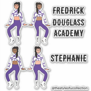 Add Names Majorette / Dancer Stickers Purple White
