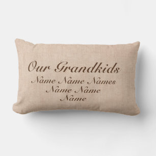 Add Names Our Grandkids, Best Grandparents on Back Lumbar Cushion