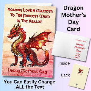 Add Names, Roaring Love Warmth To The Fiercest Mum Card