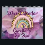 Add Name's She Shed Leopard Rainbow Floral 20xx Calendar<br><div class="desc">Change the Name on this Great She Shed Design - The Name Will Change on ALL the PAGES as you change on the first one - - See my store for more great She Shed Gift Ideas.</div>