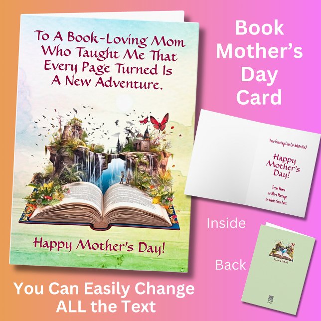 Add Names, To a book-loving mum who taught me Card (Creator Uploaded)