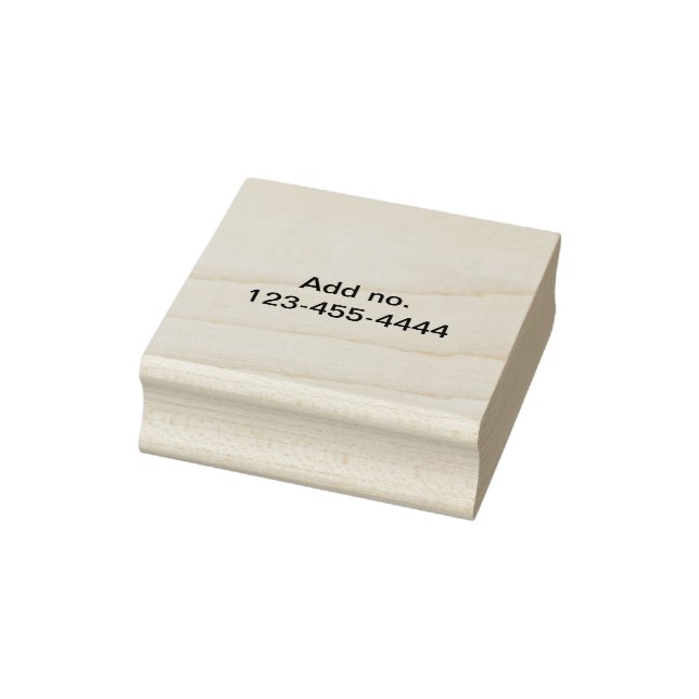 Add number phone number simple minimal business rubber stamp (Stamp)