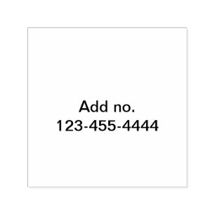 Add number phone number simple minimal business self-inking stamp