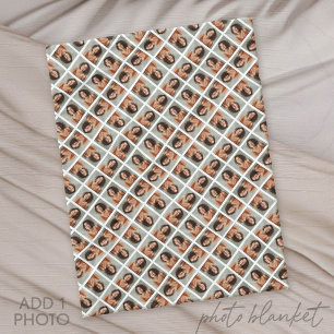Add One Photo to make a Crazy Collage Fleece Blanket