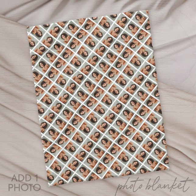 Add One Photo to make a Crazy Collage Fleece Blanket (Custom Photo Blanket)