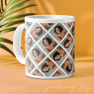 Add One Photo to make a Crazy Collage Large Coffee Mug