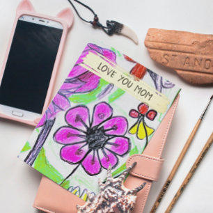  Add our Kid's Drawing & Photo Custom Mother's Day Foil Holiday Card