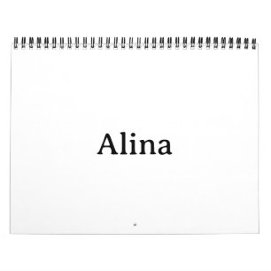 add own design 8.5" x 11" 2 Page Medium Black Calendar