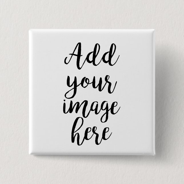 Add own Image Customizable Square Badge (Front)
