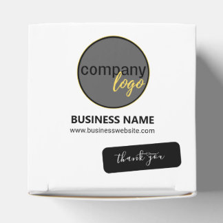 ADD OWN LOGO SIMPLE THANK YOU BUSINESS COMPANY  FAVOUR BOX