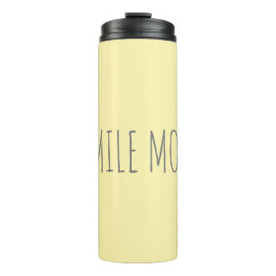 ADD OWN TEXT CUSTOM PRETTY YELLOW SMILE  THERMAL TUMBLER