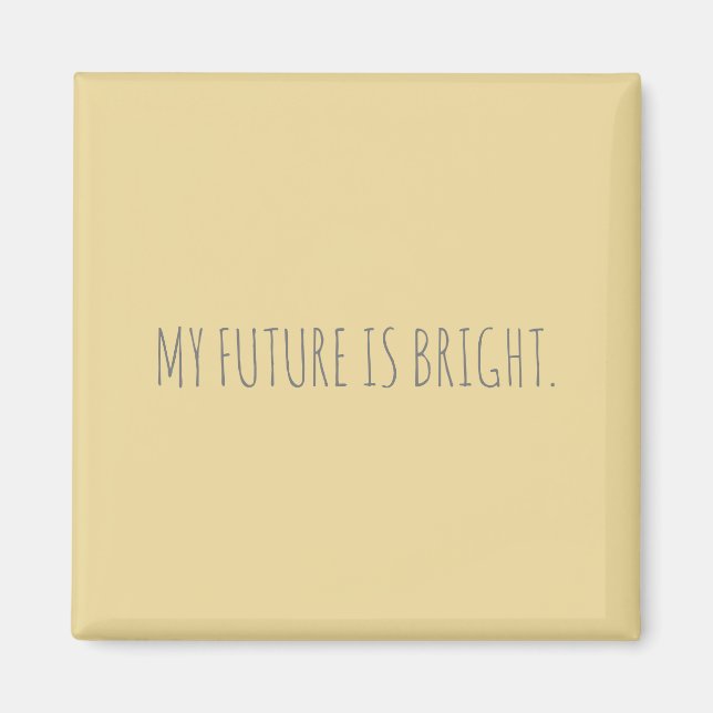 ADD OWN TEXT PERSONALIZE PRETTY YELLOW MAGNET (Front)