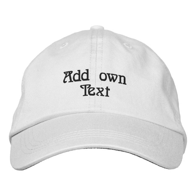 Add own Text Printed-Hat Lovely Peace Love Cute Embroidered Hat (Front)