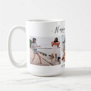 Add Own Text Script 3 Photo Collage Friendsgiving Coffee Mug