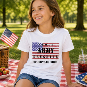 Add Parent's Name Proud Army Daughter Shirt