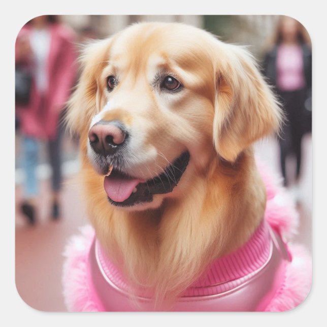 Add Personalised Pet Photo Gift for Dog Parent Square Sticker (Front)
