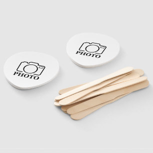 Add Personalised Photo Wedding Modern Cute Elegant Hand Fan